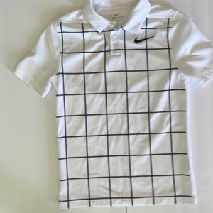 Nike Black and white polo golf shirt Boys small